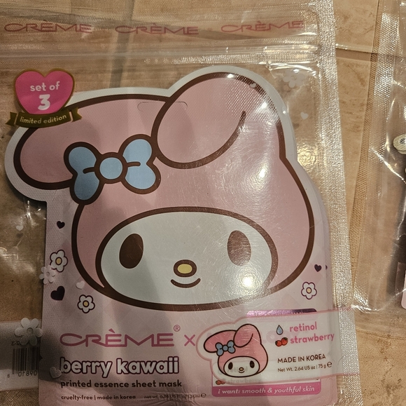 My Melody Berry Kawaii Printed Essence Sheet Mask (Set of 3) - Picture 2 of 2
